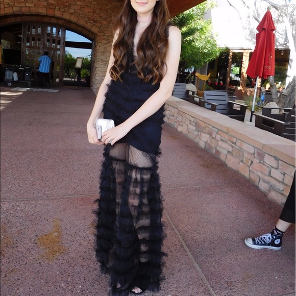 alice mccall all black everything gown